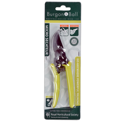 Micro Secateur - RHS Endorsed Green handle